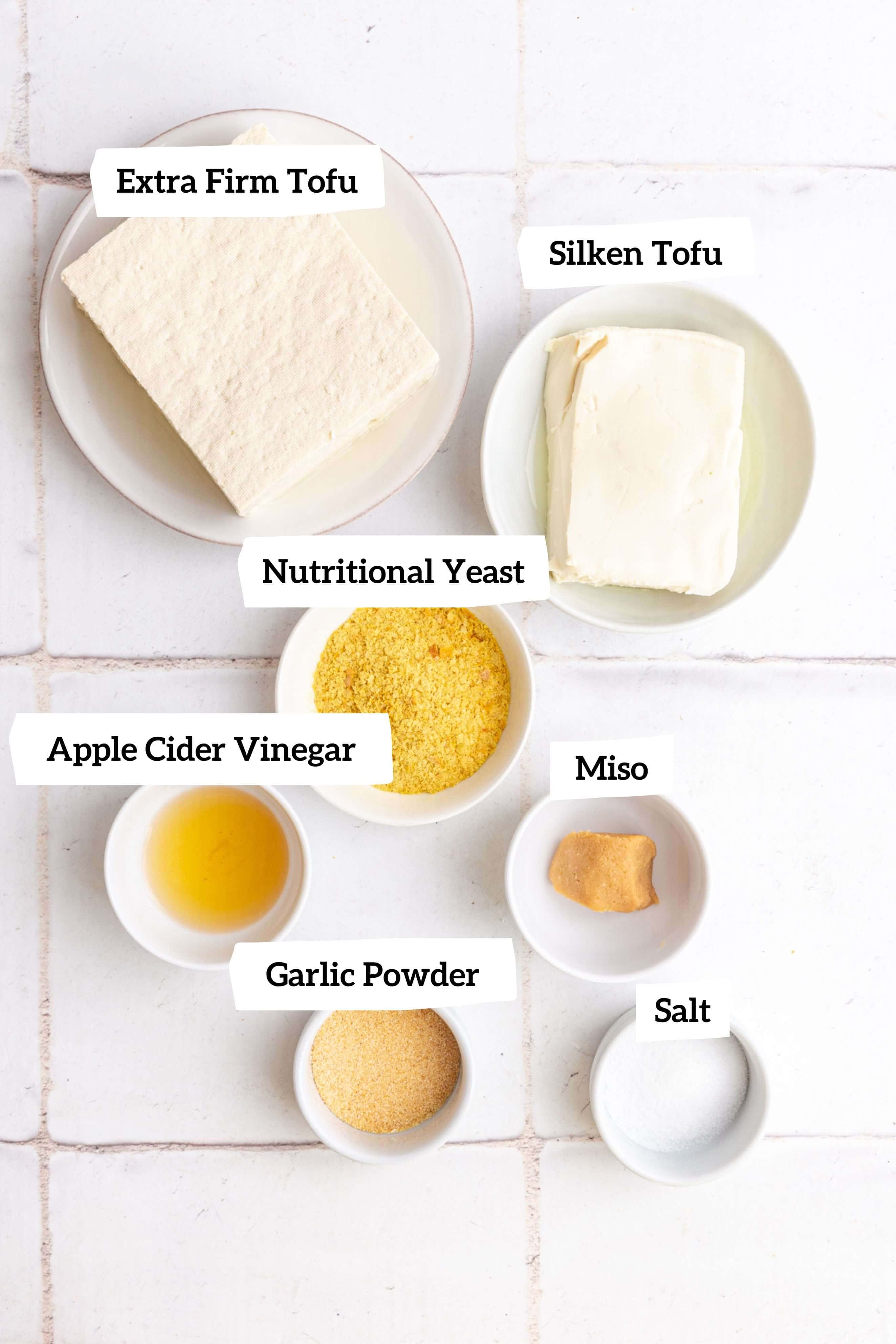 Tofu ricotta ingredients