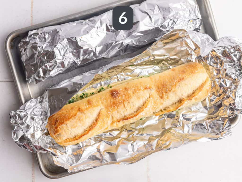Vegan Garlic Bread Step 6 - bake.