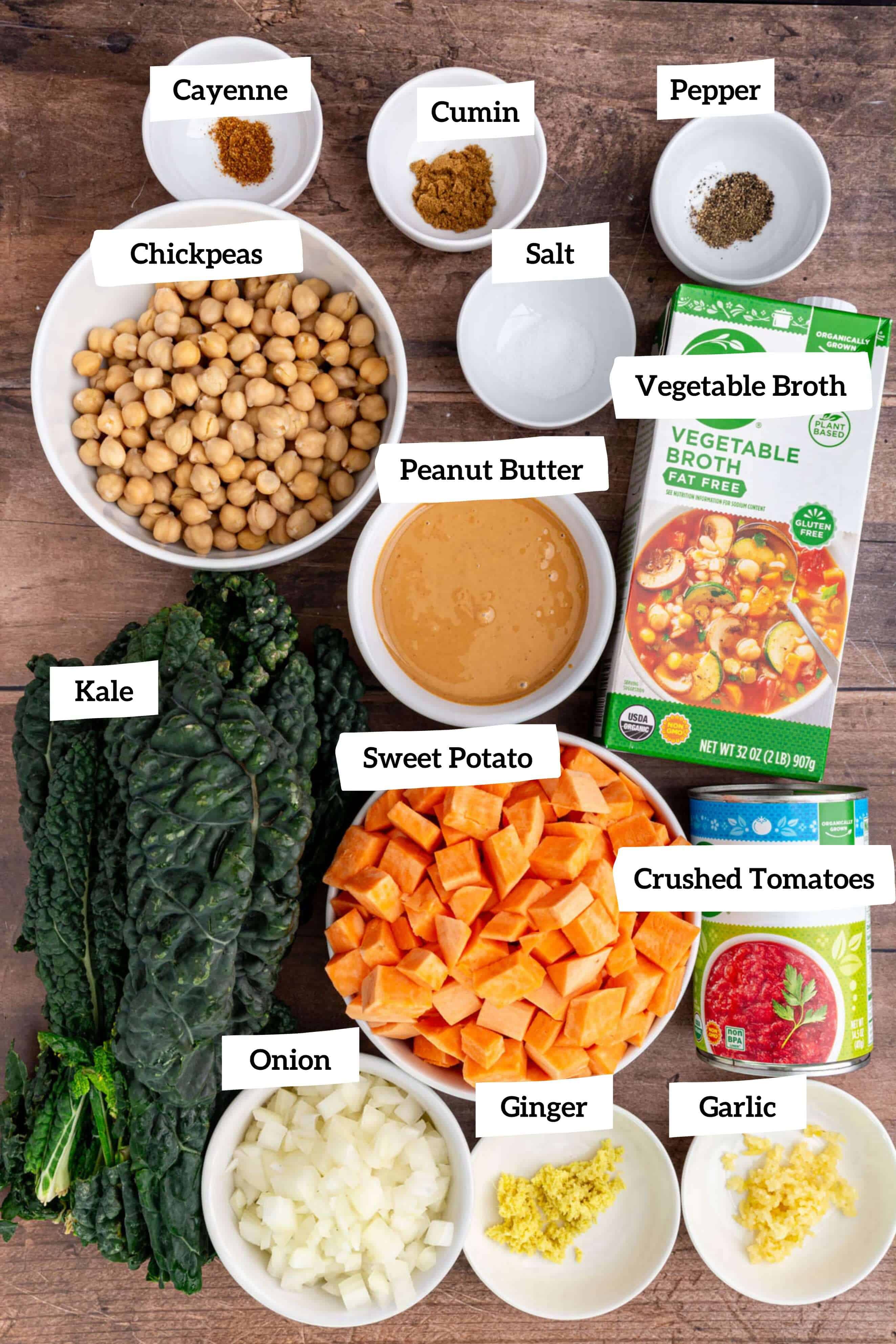 Vegan African Peanut Stew Ingredients
