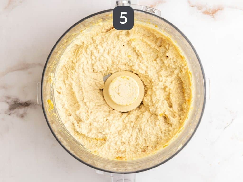 Vegan white lasagna step 5 - make the ricotta.