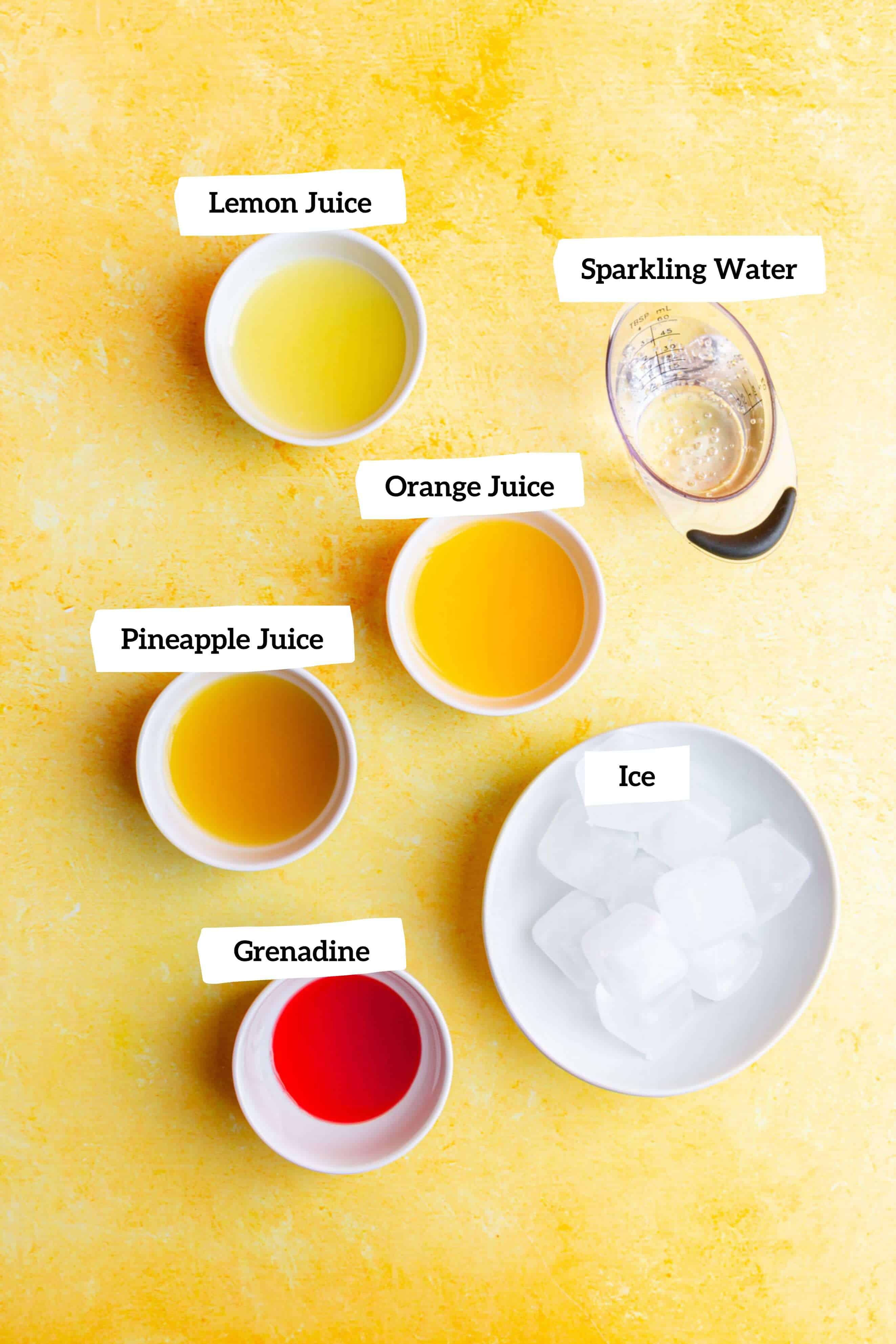 Cinderella mocktail ingredients