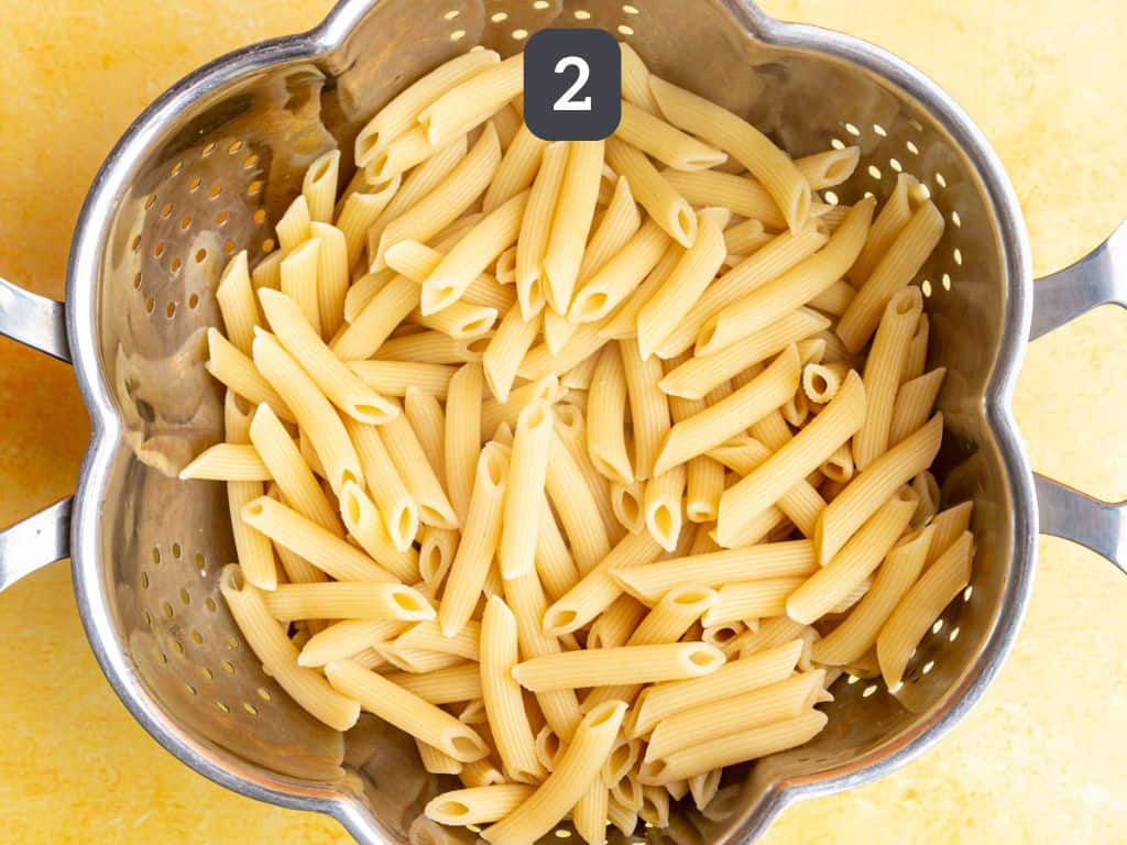 Vegan Rasta Pasta Step 2 - cook the pasta.