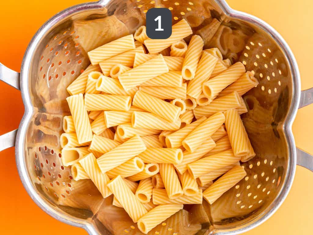 Vegan Vodka Pasta Step 1 - cook the pasta.