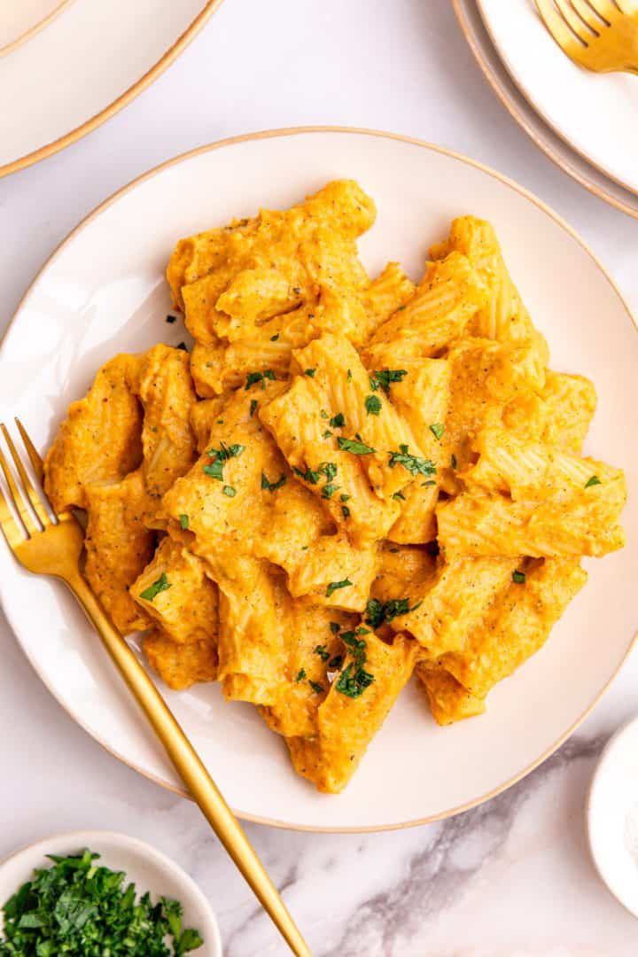 Creamy Vegetable Pasta Sauce (using Roasted Veggies) - At Elizabeth's Table