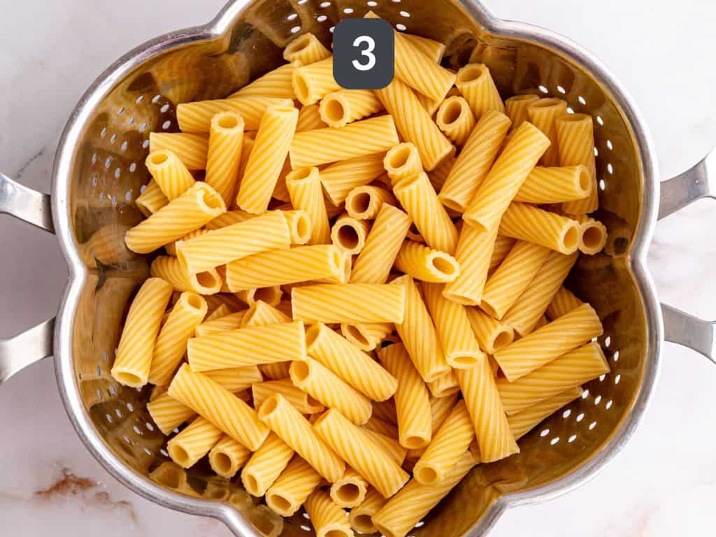 Creamy Vegetable Pasta Sauce step 3 - cook the pasta.