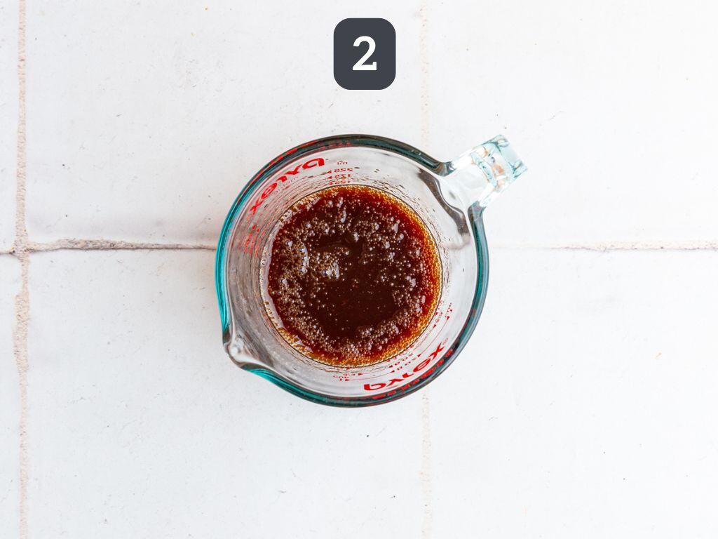 Glazed tofu ham step 2 - mix the glaze.