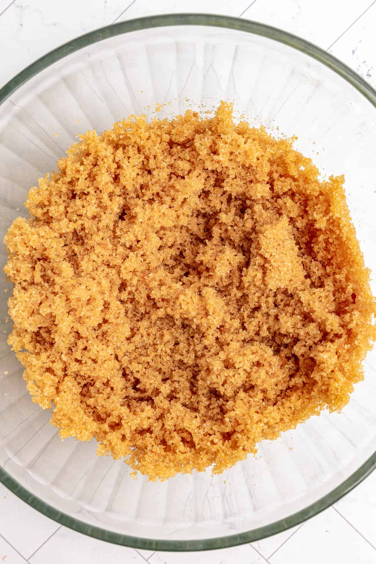 A bowl of vegan brown sugar.