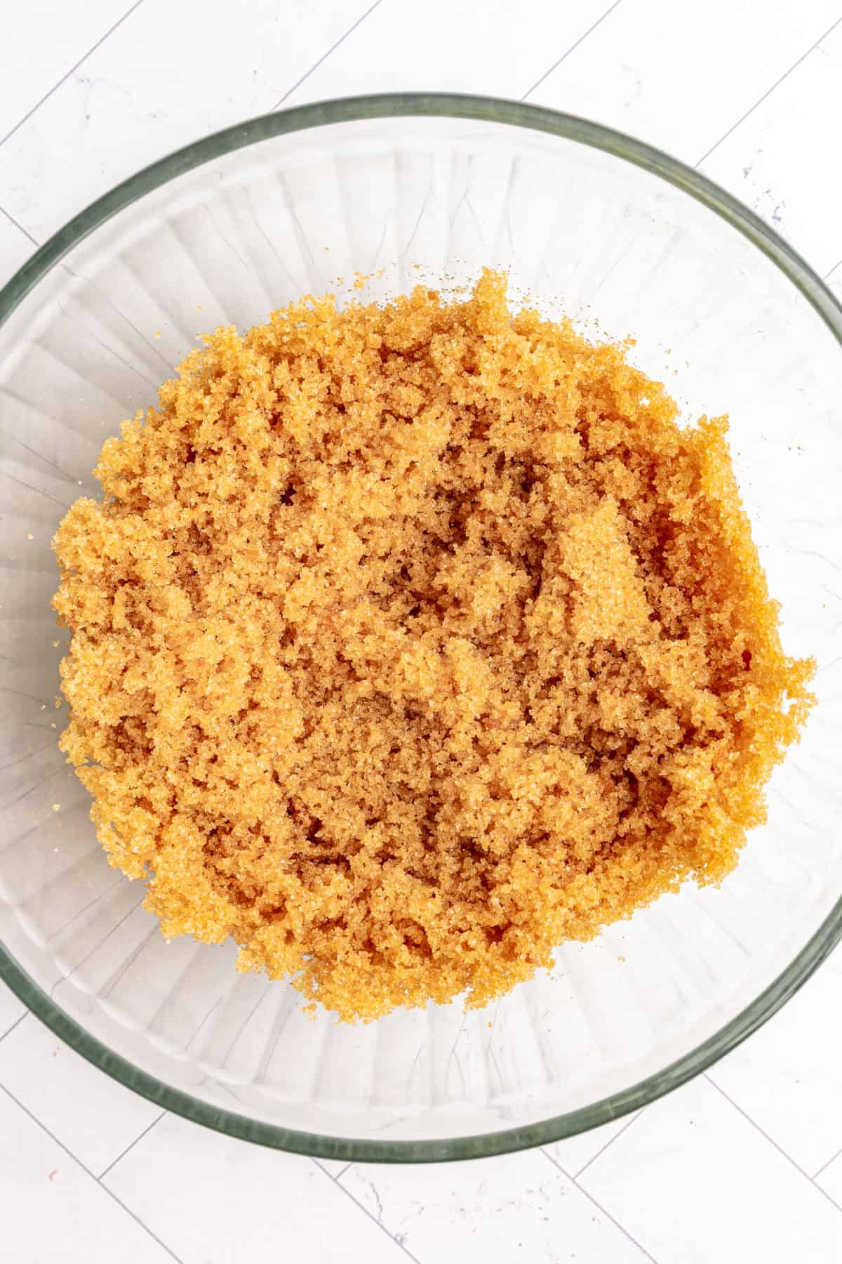 A bowl of vegan brown sugar.