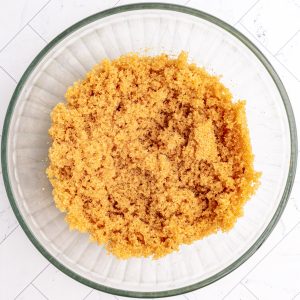 A bowl of vegan brown sugar.