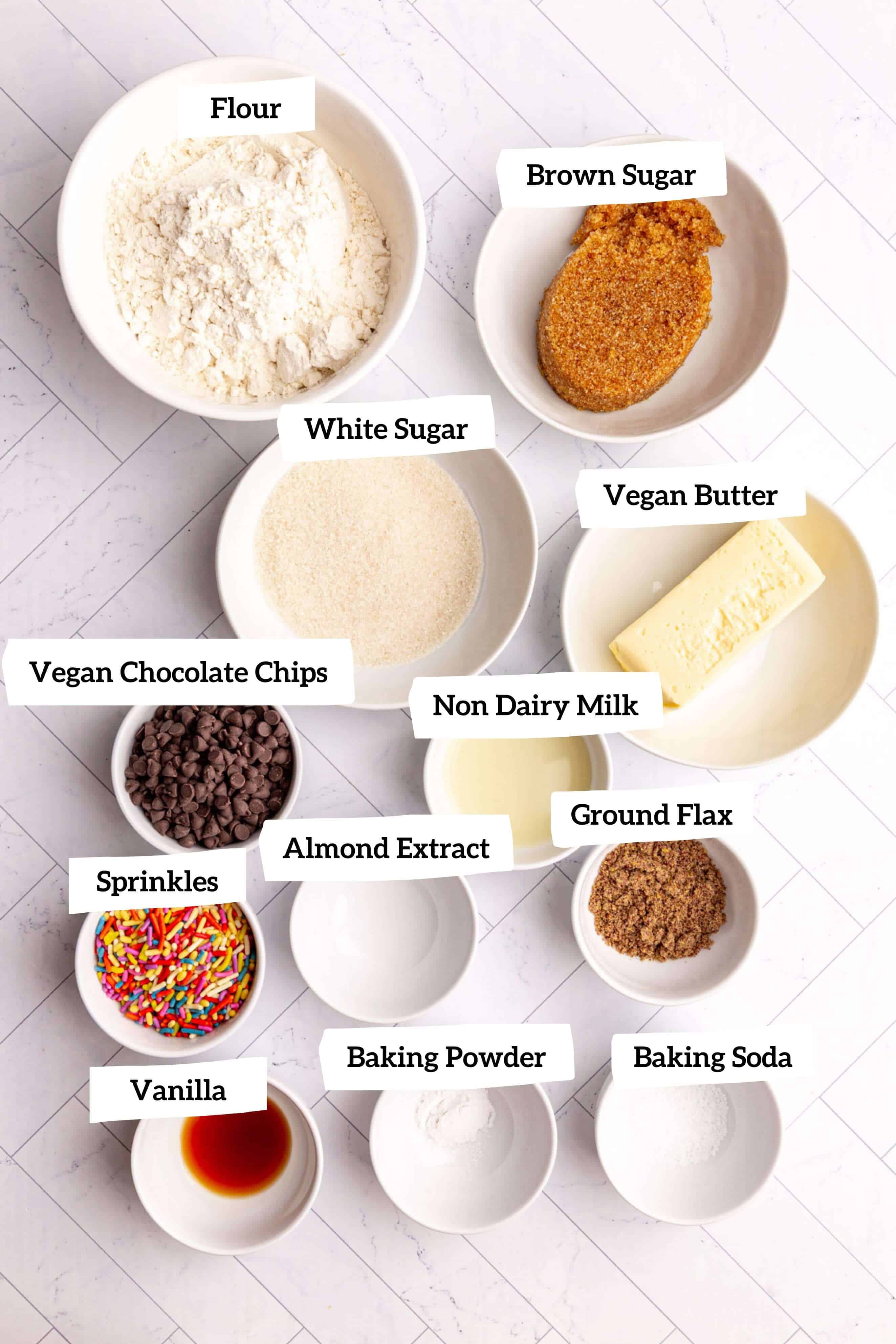 Vegan cookie cake ingredients