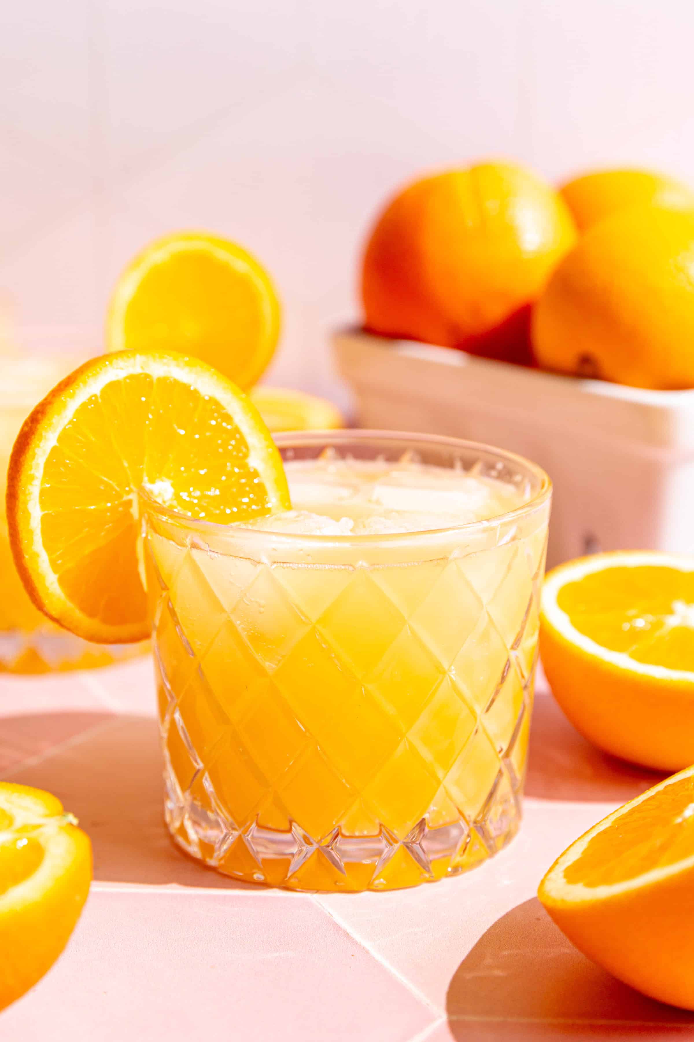 A glass of aperol spritz in the sun.