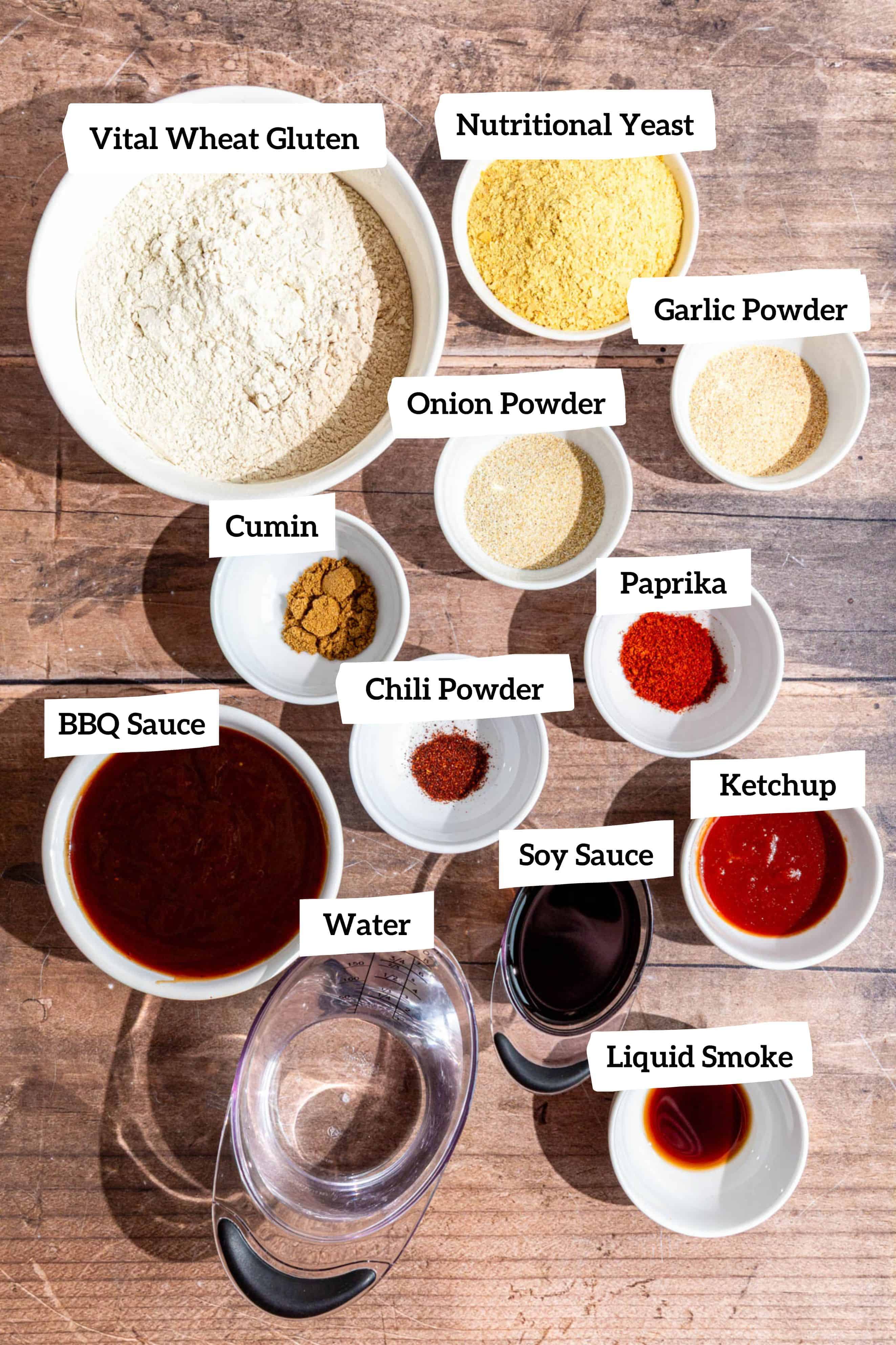 BBQ Seitan Ribs Ingredients