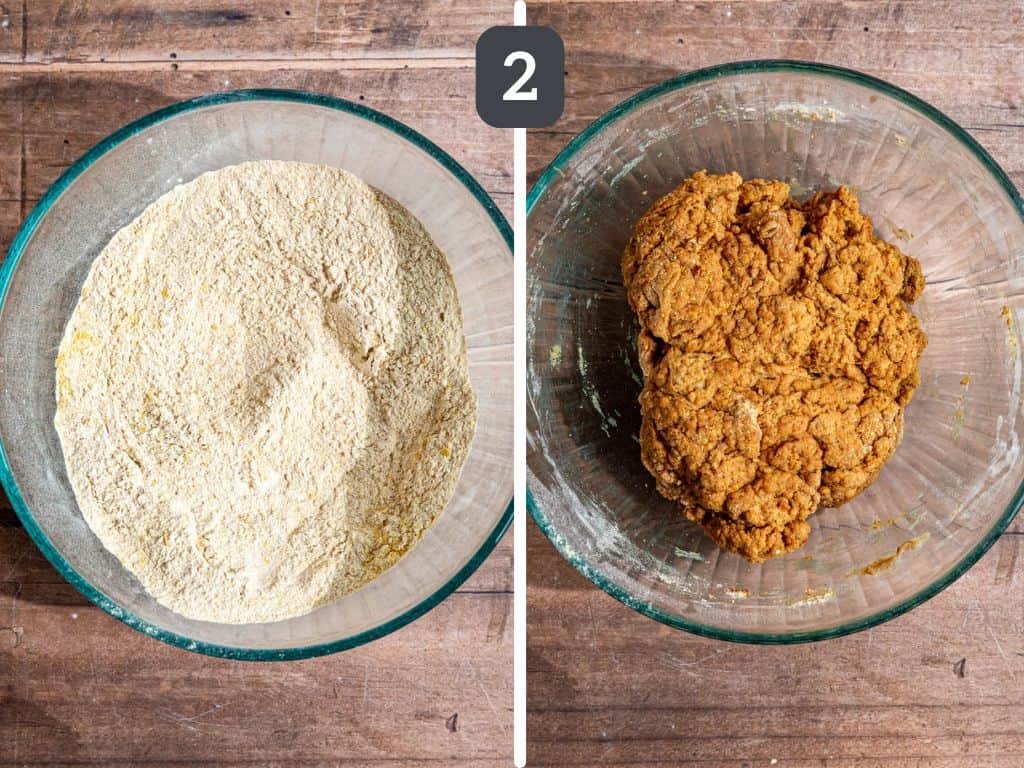 BBQ Seitan Ribs Step 2 - make the seitan.