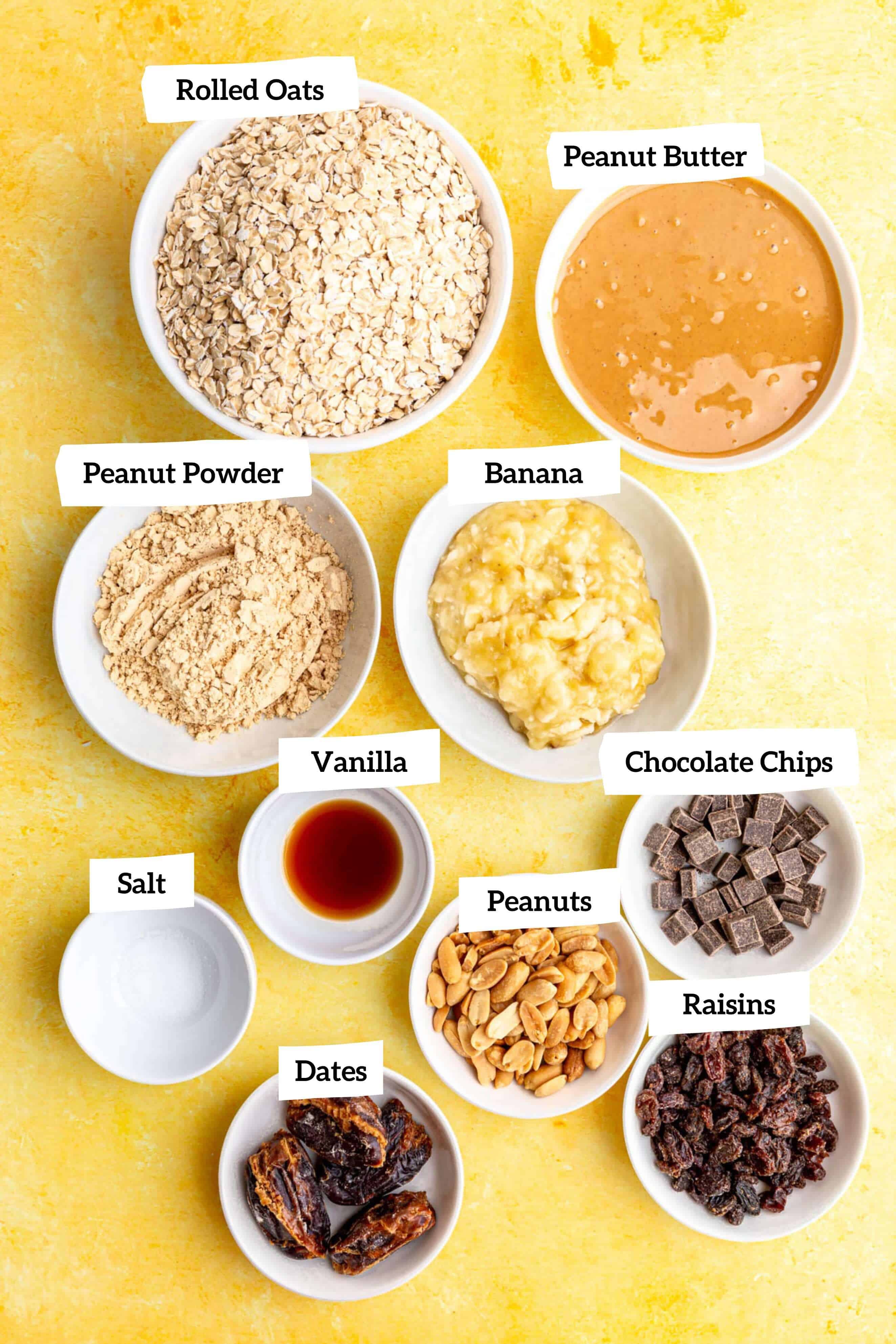 Banana Granola Bars Ingredients