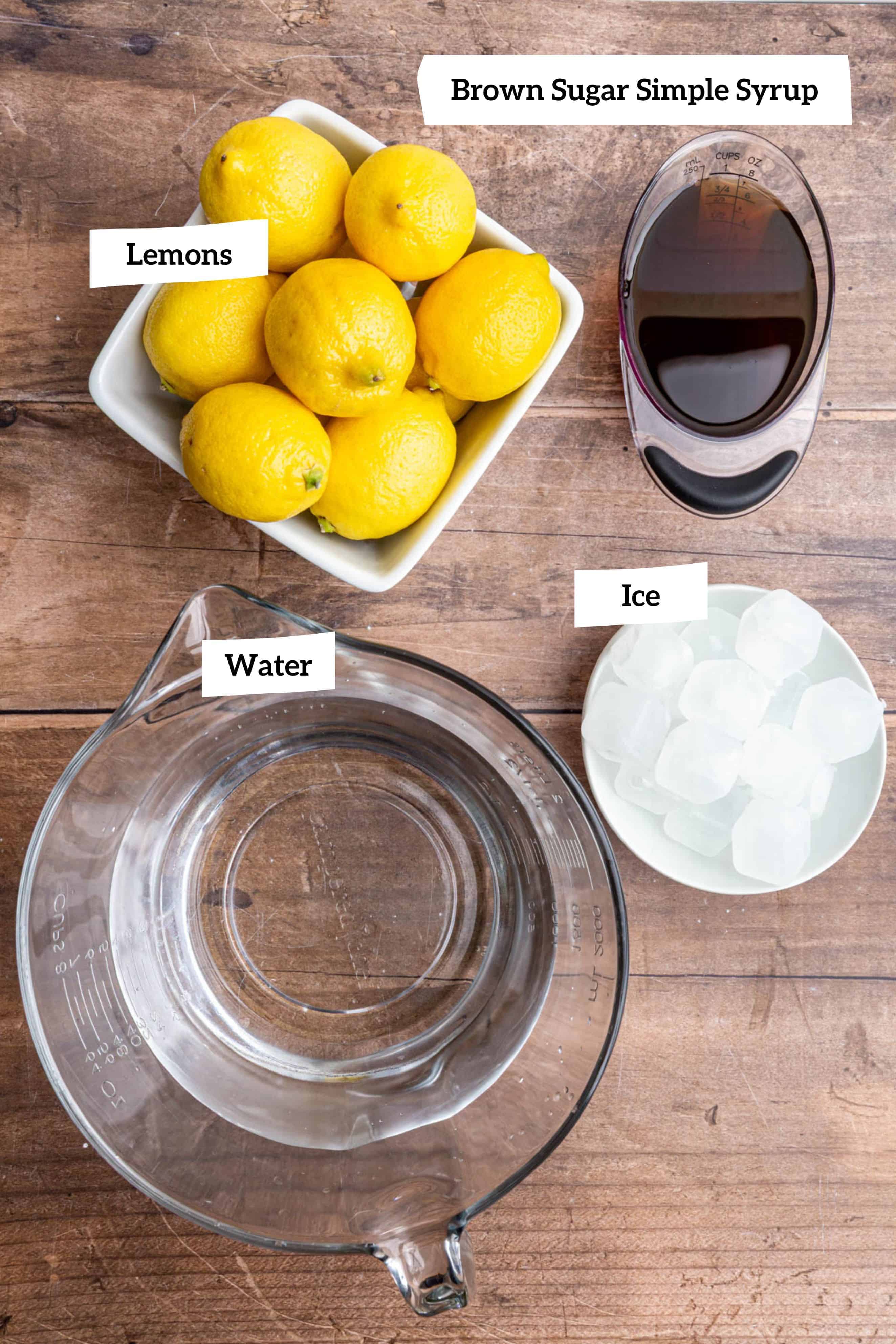 Brown sugar lemonade ingredients