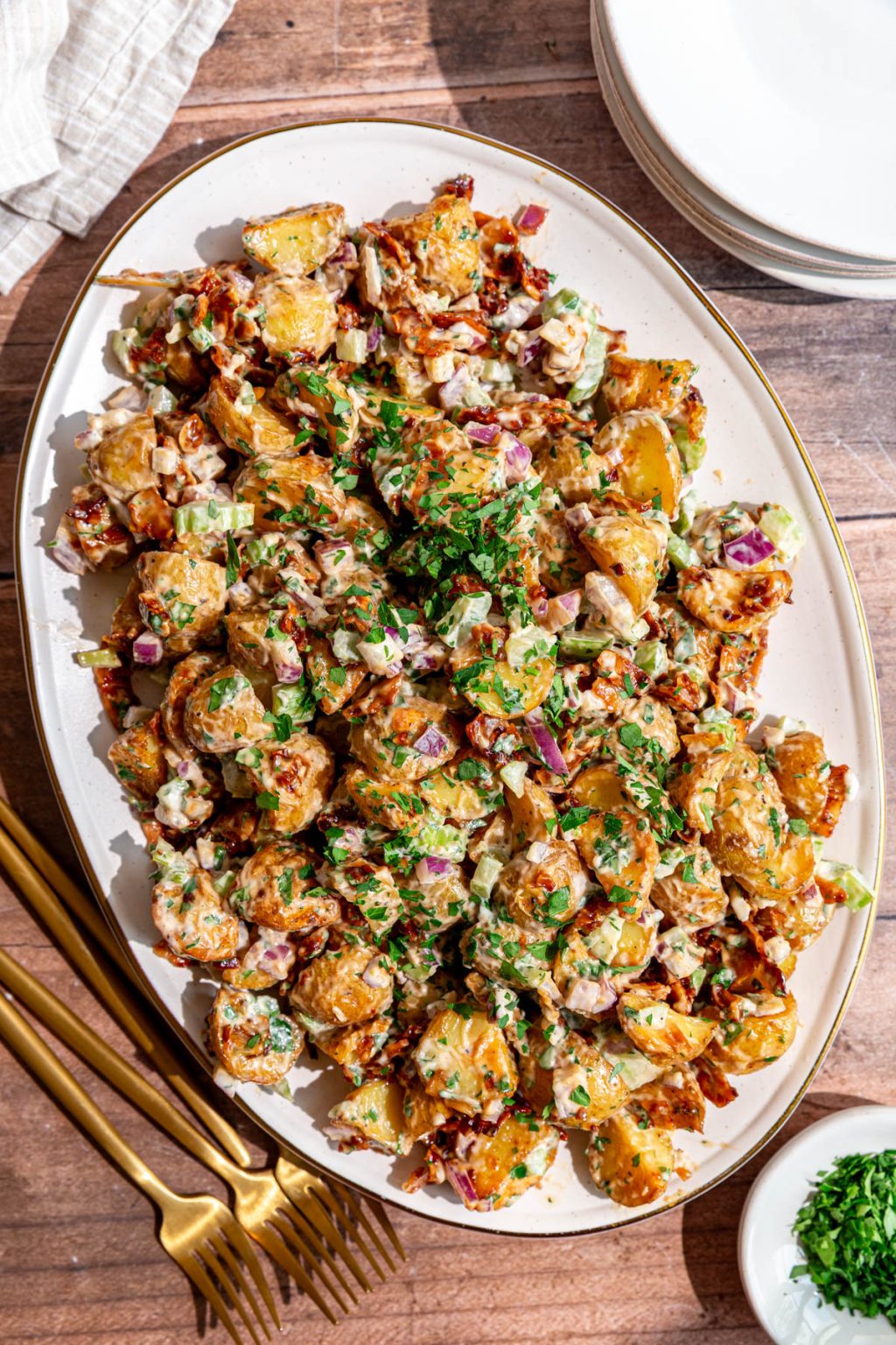 Vegan Roasted Potato Salad - At Elizabeth's Table