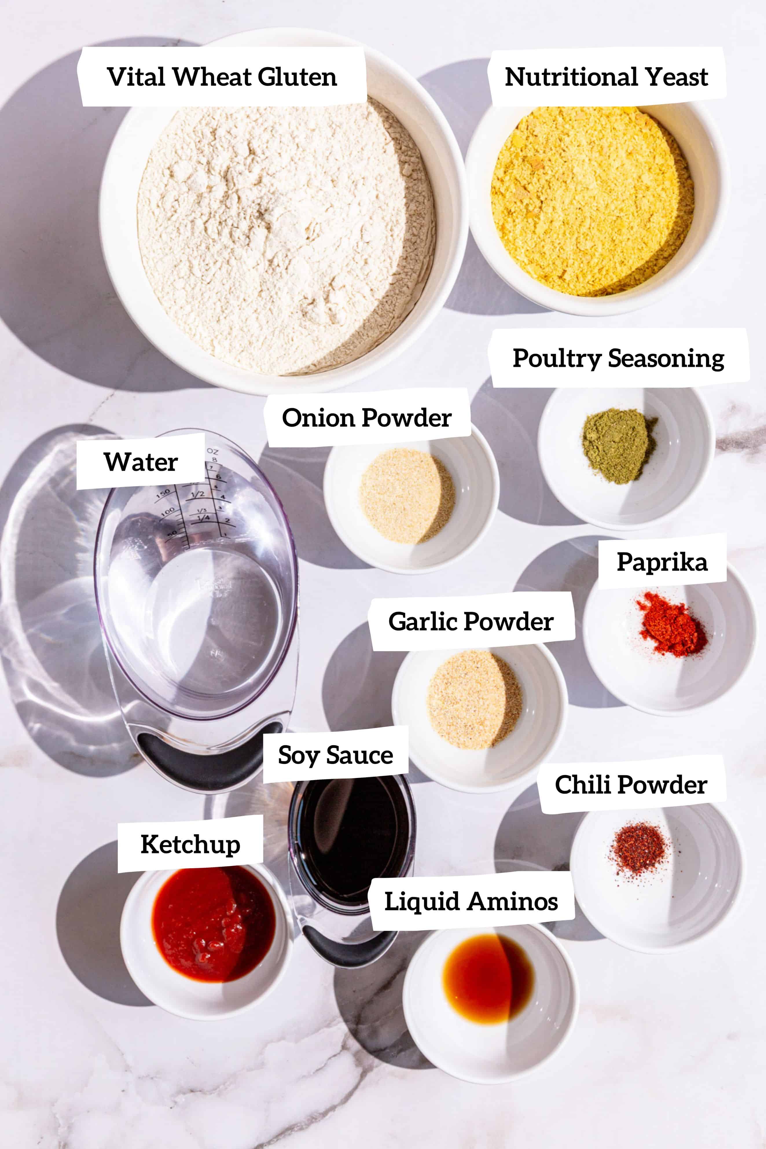 Vegan shredded chicken ingredients