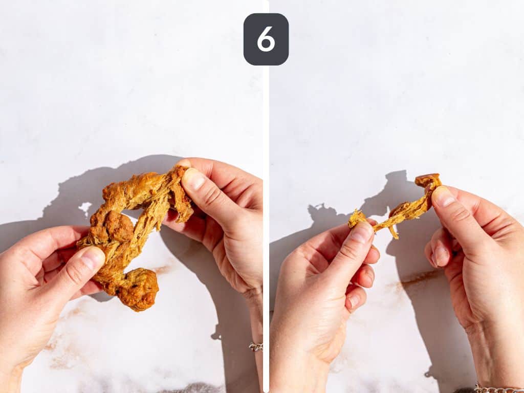 Vegan shredded chicken step 6 - shred.