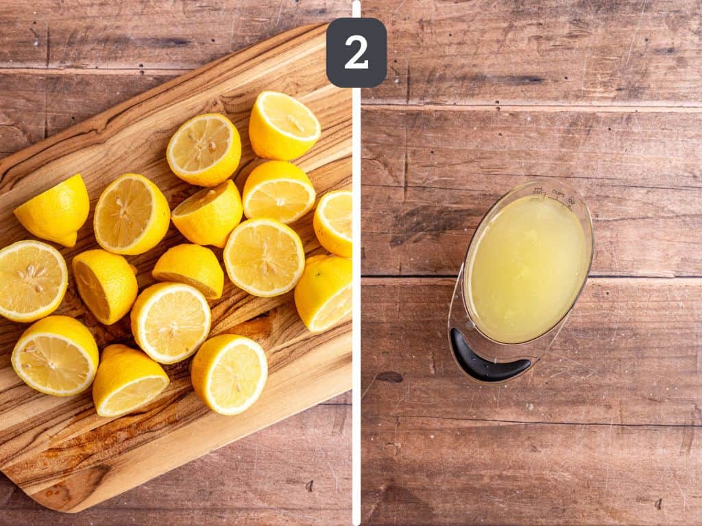 Cherry Lemonade step 2 - juice the lemons