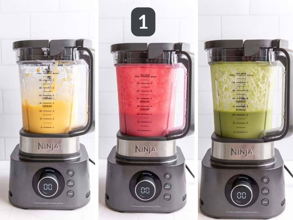 Vegan sherbet step 1 - blend the ingredients