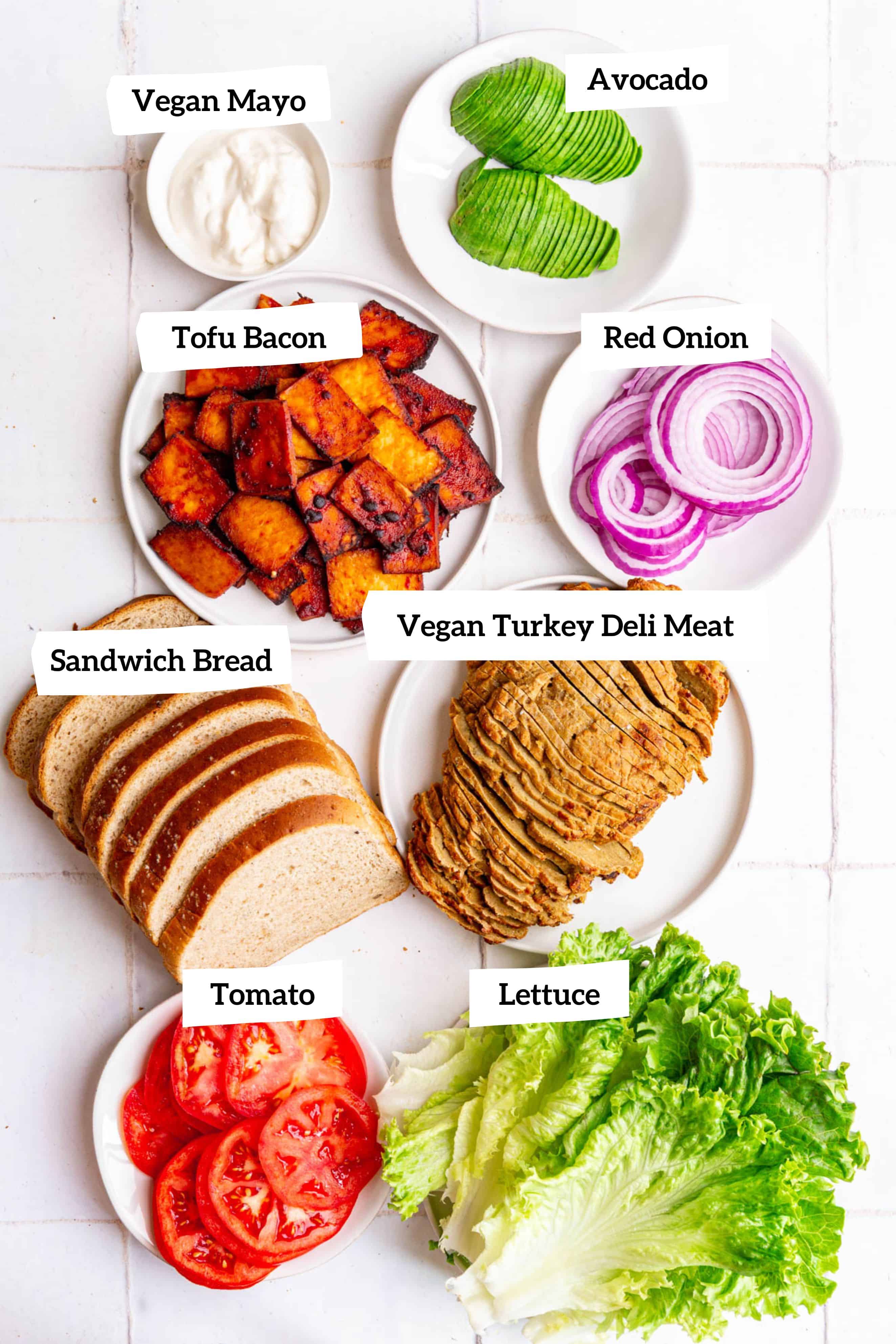 Vegan club sandwich ingredients
