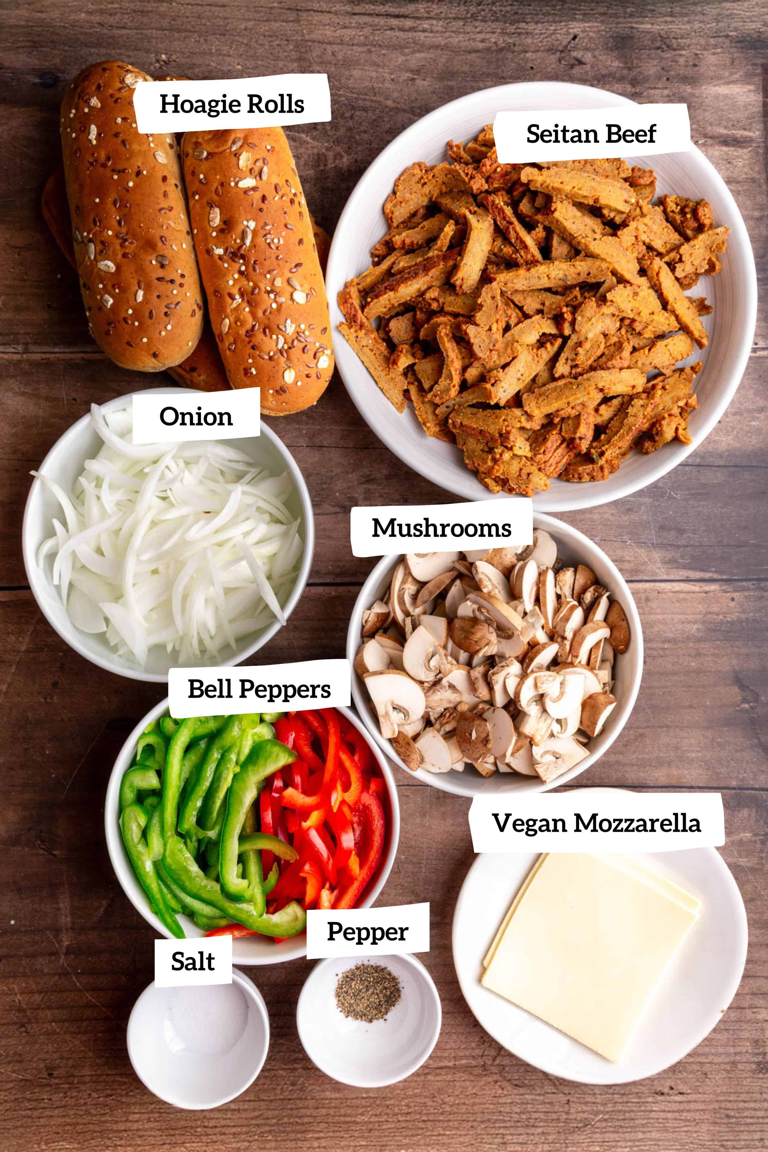Vegan Philly Cheesesteak Ingredients