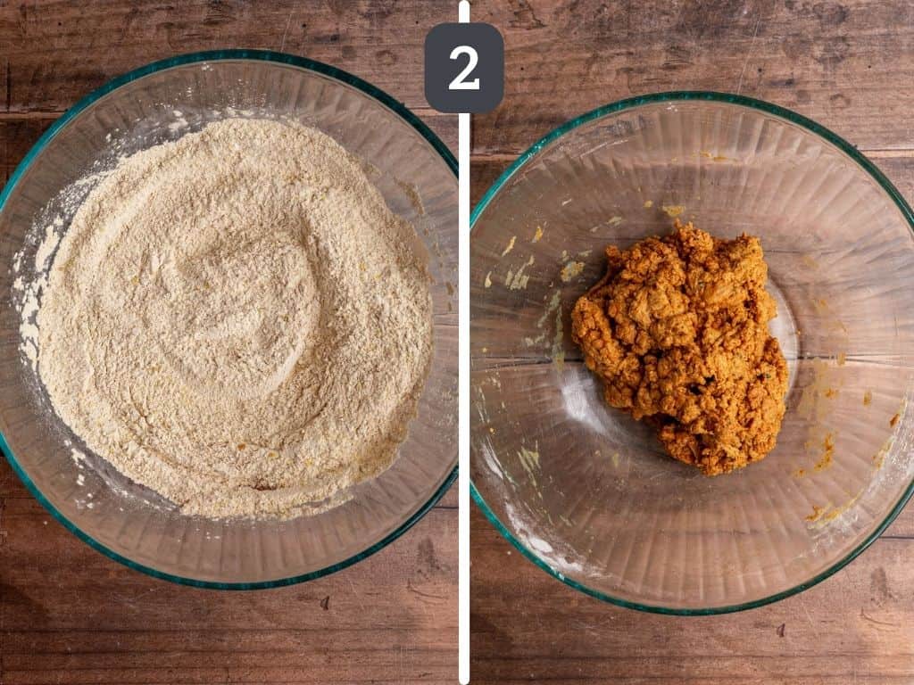 Vegan Seitan Pastrami Beef Deli Meat Step 2 - mix the seitan.