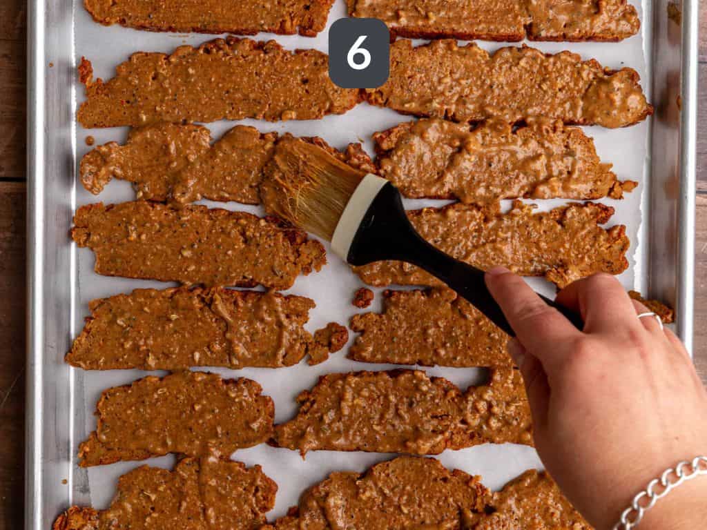 Vegan Seitan Pastrami Beef Deli Meat Step 6 - brush on the brine.