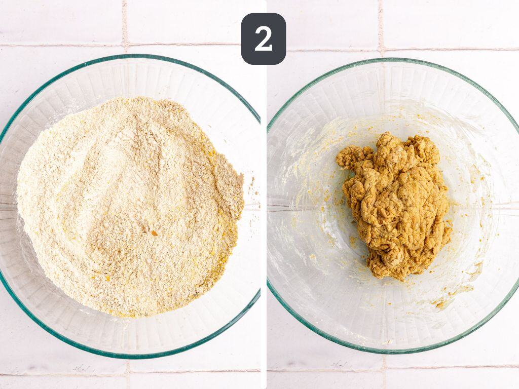 Vegan turkey deli meat step 2 - mix the seitan ingredients