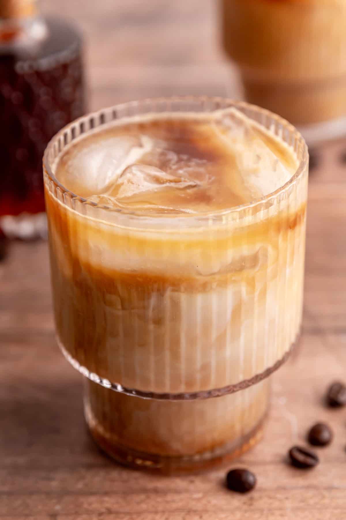 An iced Brown Sugar Oat Milk Latte.