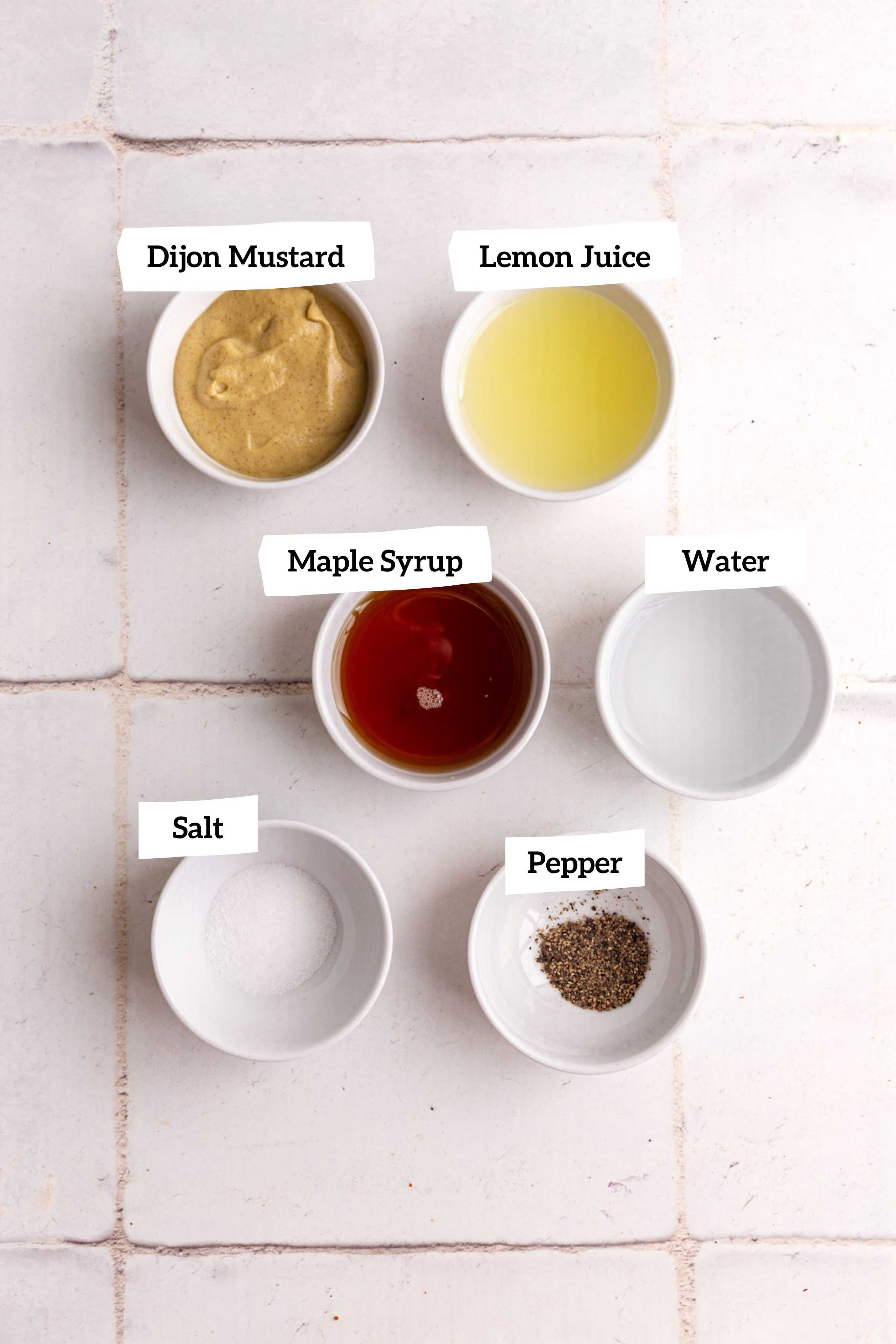 Oil-free vinaigrette ingredients