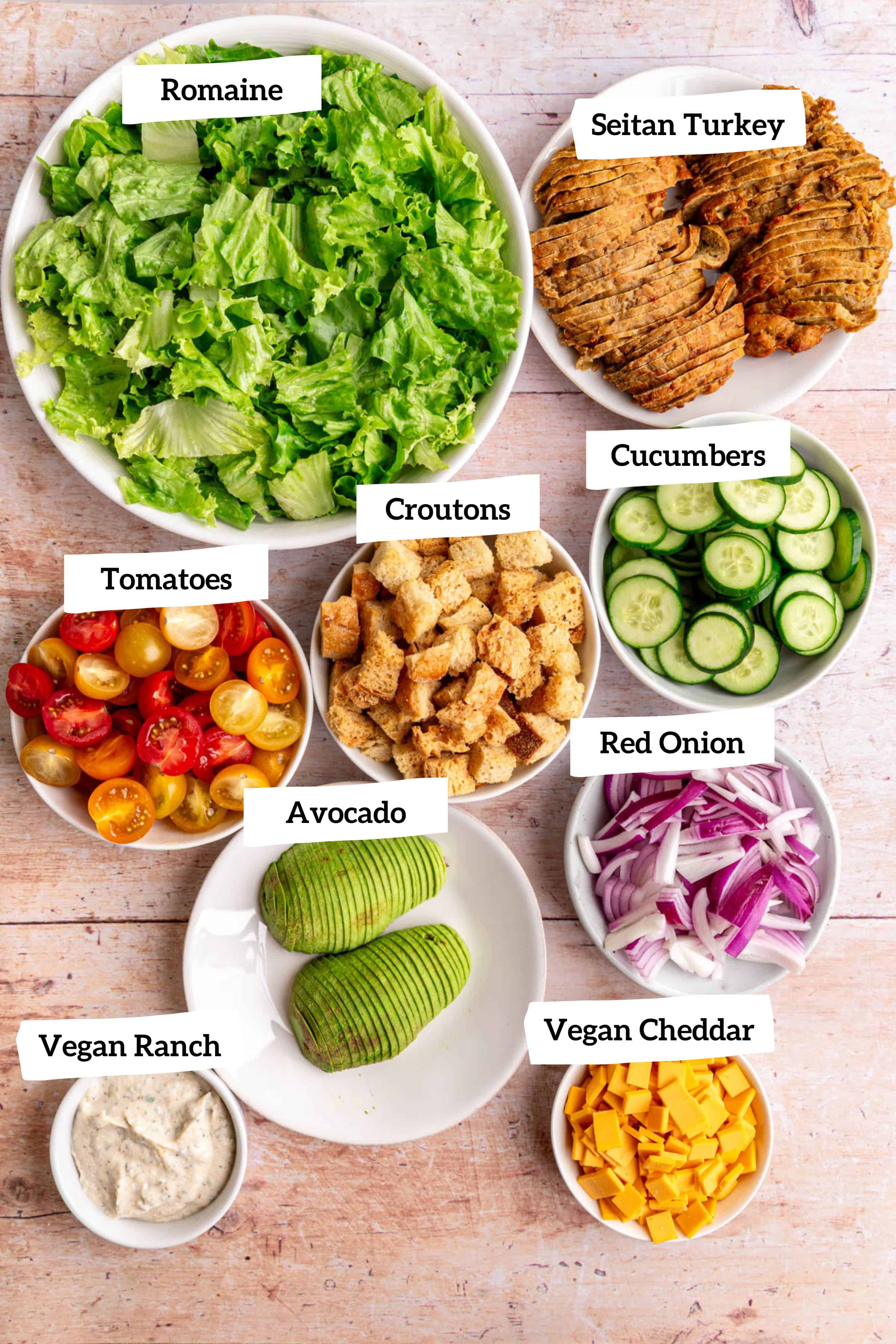 Vegan Chef Salad Ingredients