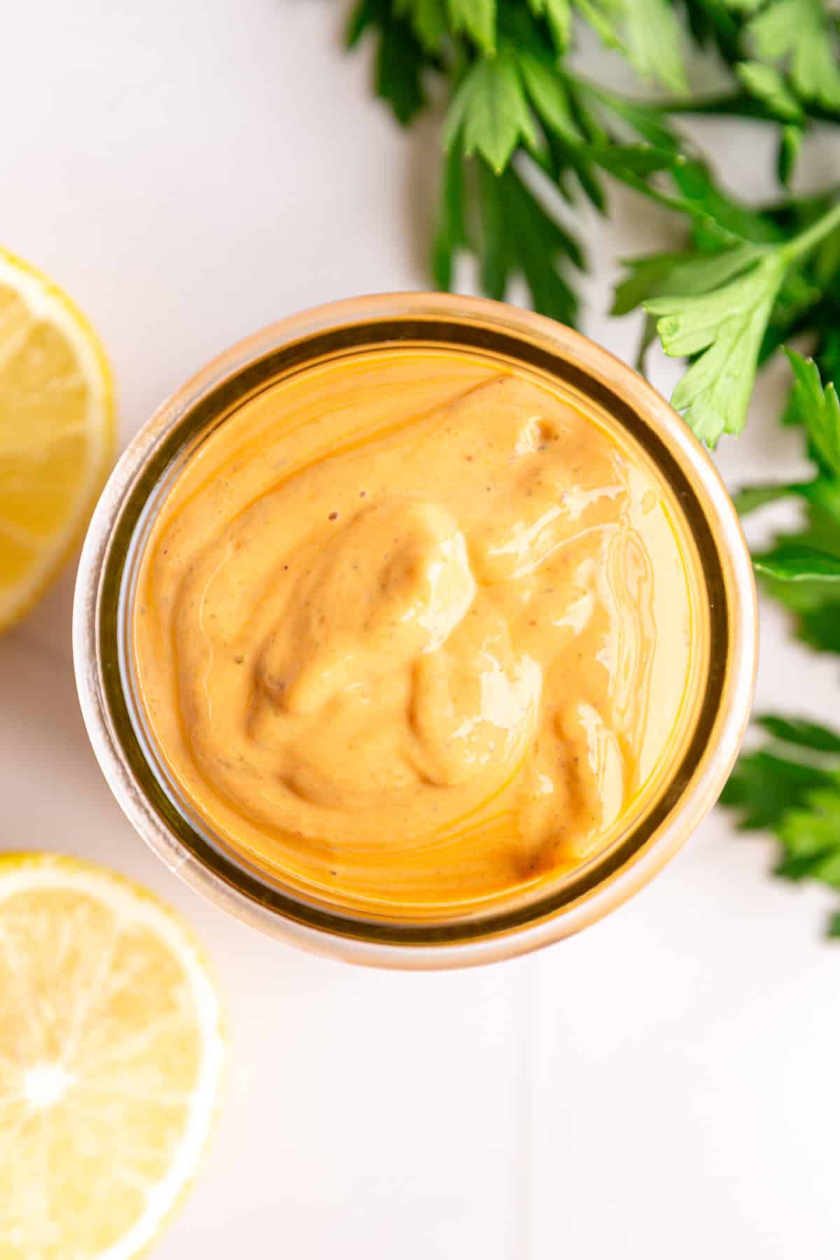 A jar of vegan chipotle ranch.