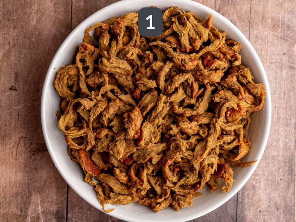 Easy Vegan Seitan Curry Step 1 - make the seitan chicken.