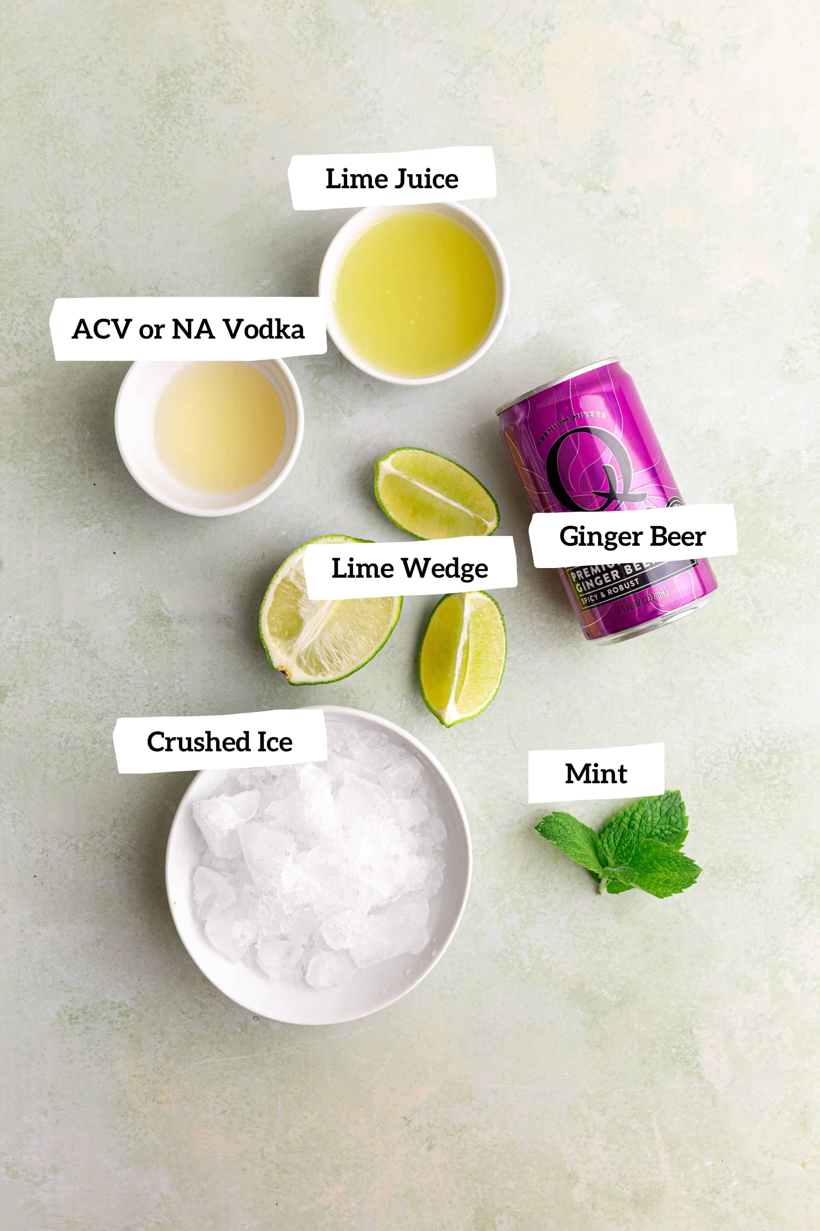 Moscow Mule Mocktail Ingredients