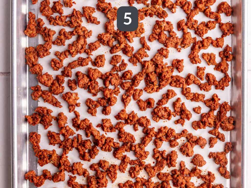 Seitan Chorizo Step 5 - bake