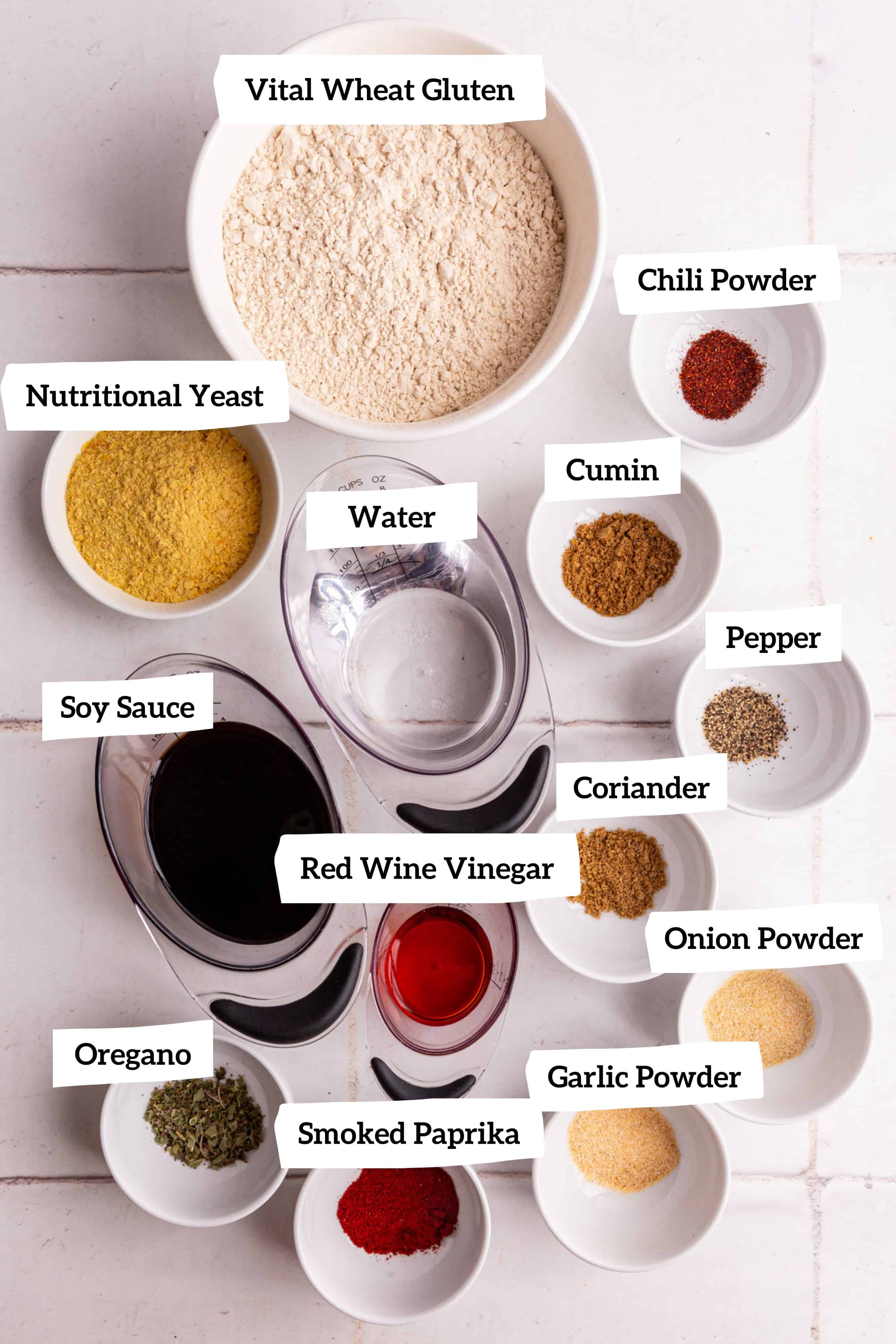 Vegan Seitan Chorizo Ingredients