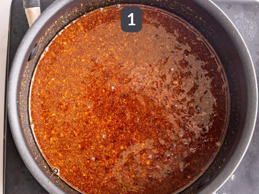 Hoisin sauce step 1 - whisk the ingredients.