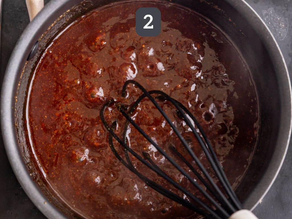 Hoisin sauce step 2 - add the cornstarch.