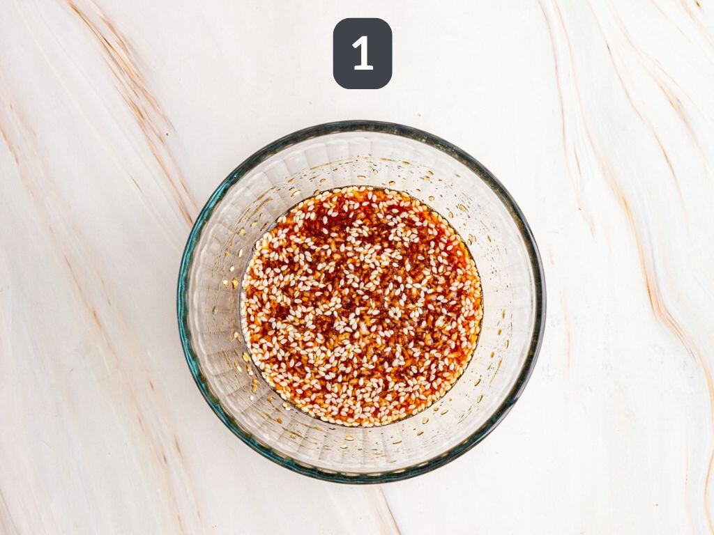 Honey Soy Garlic Tofu Step 1 - mix the sauce