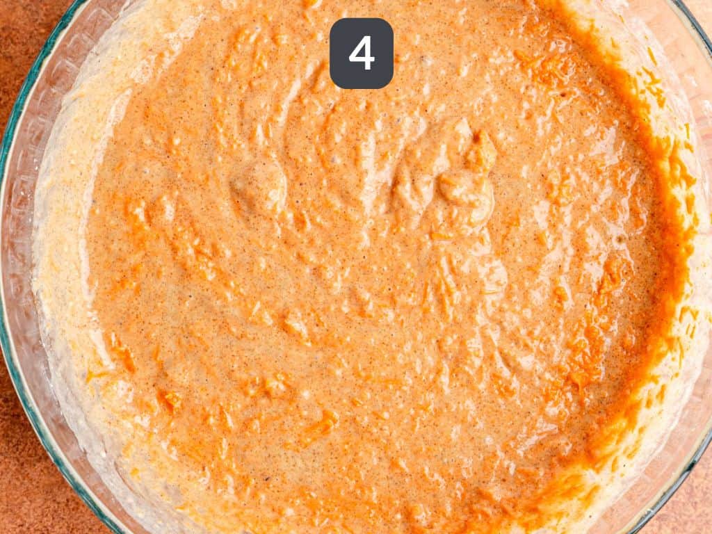 Vegan Carrot Cake Step 4 - mix in the carrots