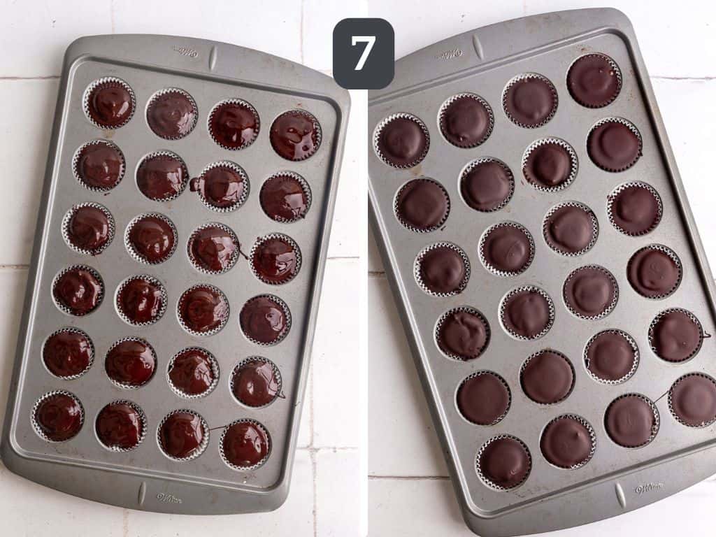 Vegan Reeses Caramel Big Cup Step 7 - freeze.