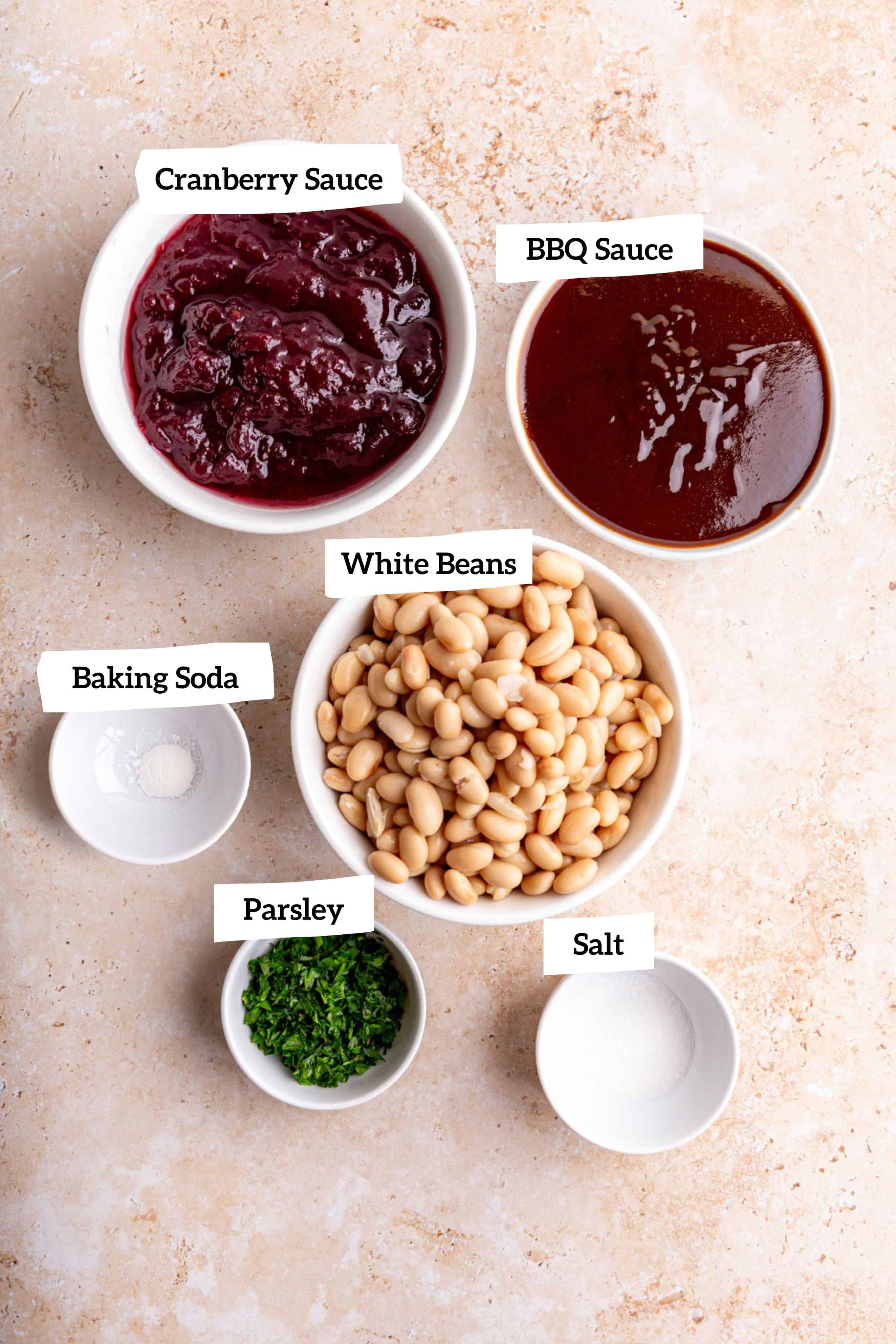 Cranberry BBQ Baked Beans Ingredients