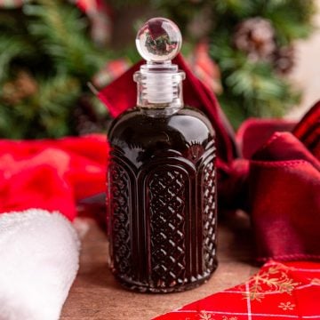 A bottle of gingerbread latte syrup.