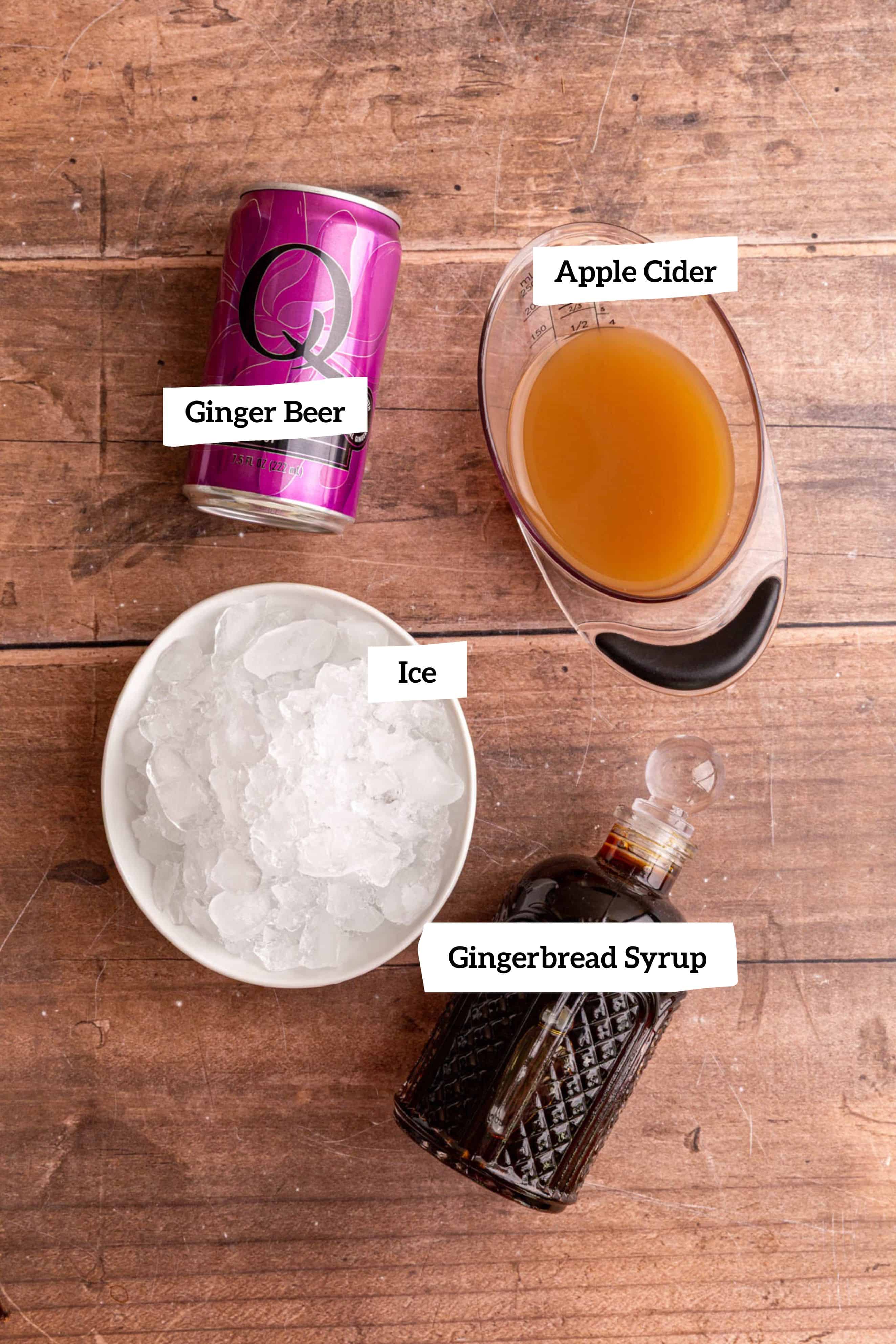 Gingerbread mocktail ingredients