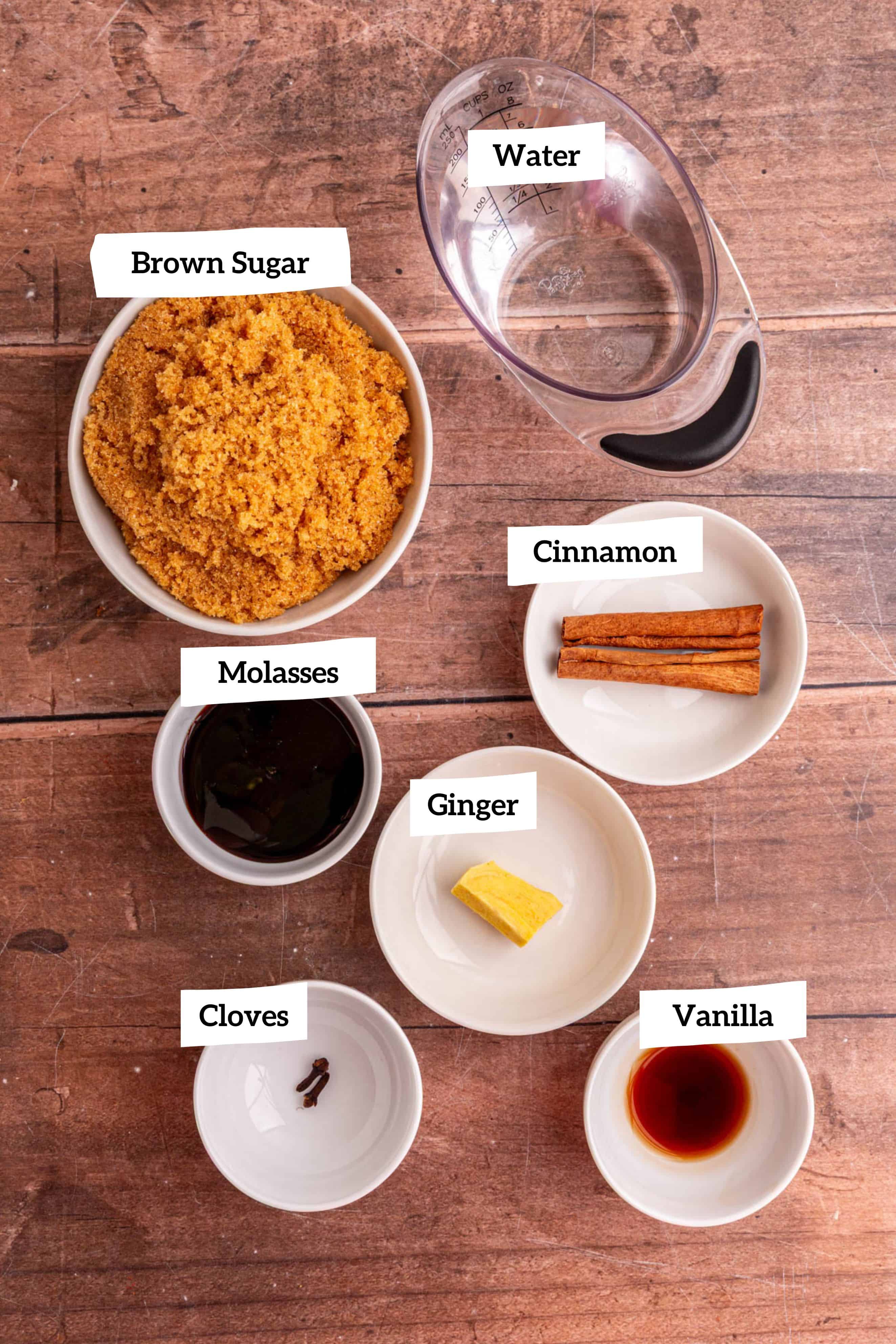 Gingerbread Latte Syrup Ingredients