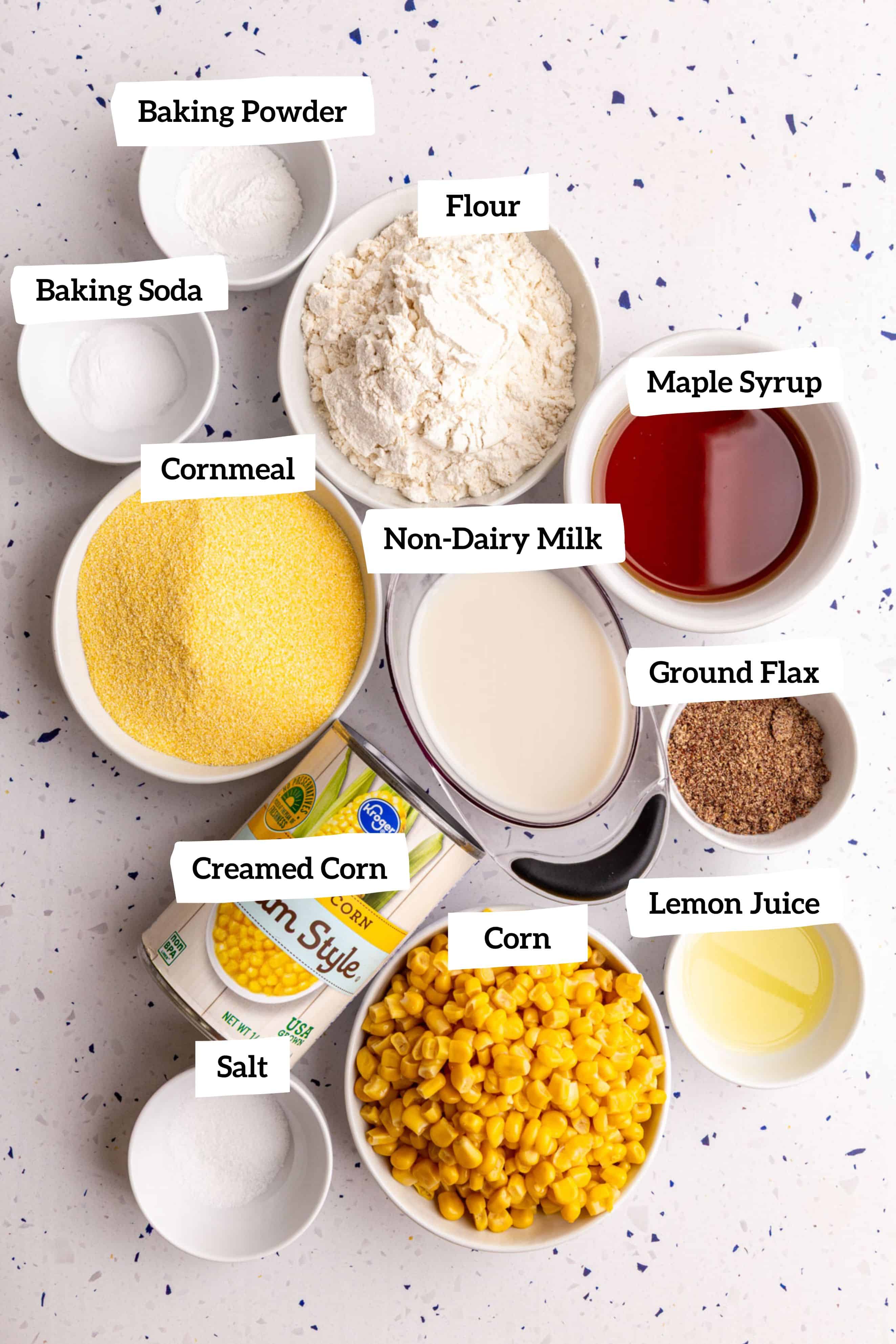 Vegan Cornbread Casserole Ingredients
