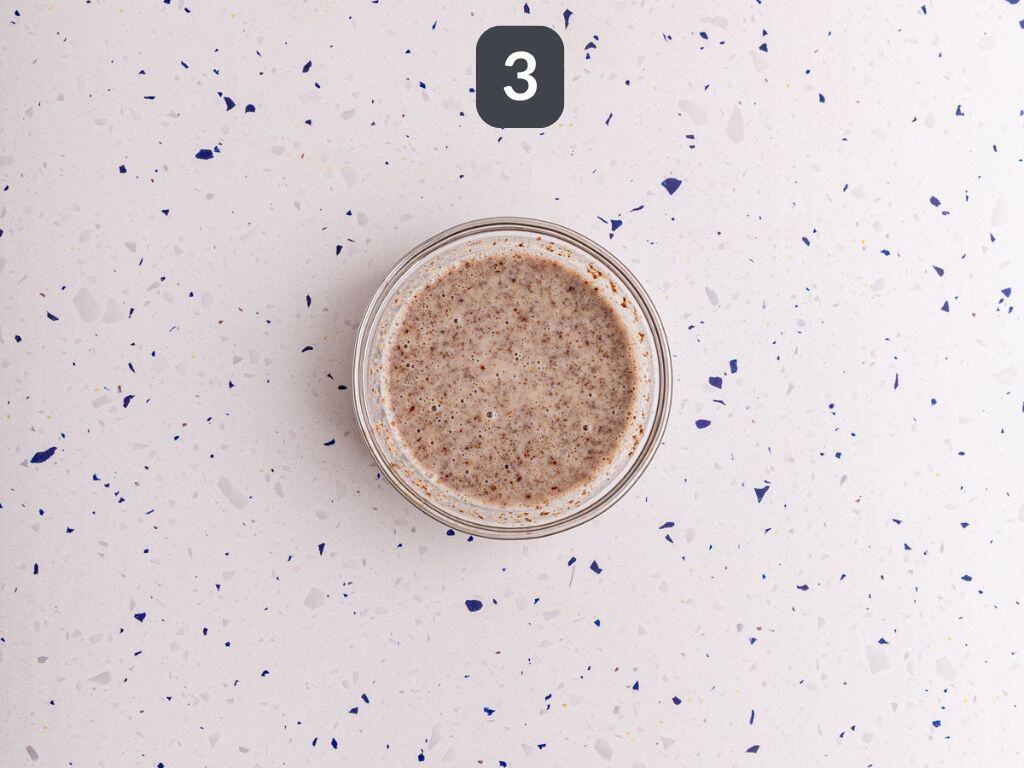 Vegan Cornbread Casserole Step 2 - mix the flax egg.