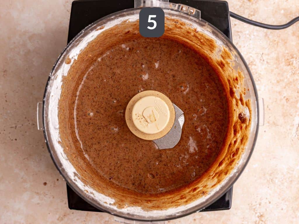 Vegan Pecan Pie Step 5 - blend in the remaining filling ingredients.