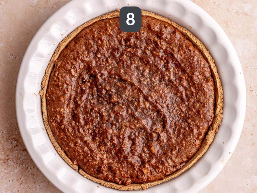 Vegan Pecan Pie Step 8 - bake.